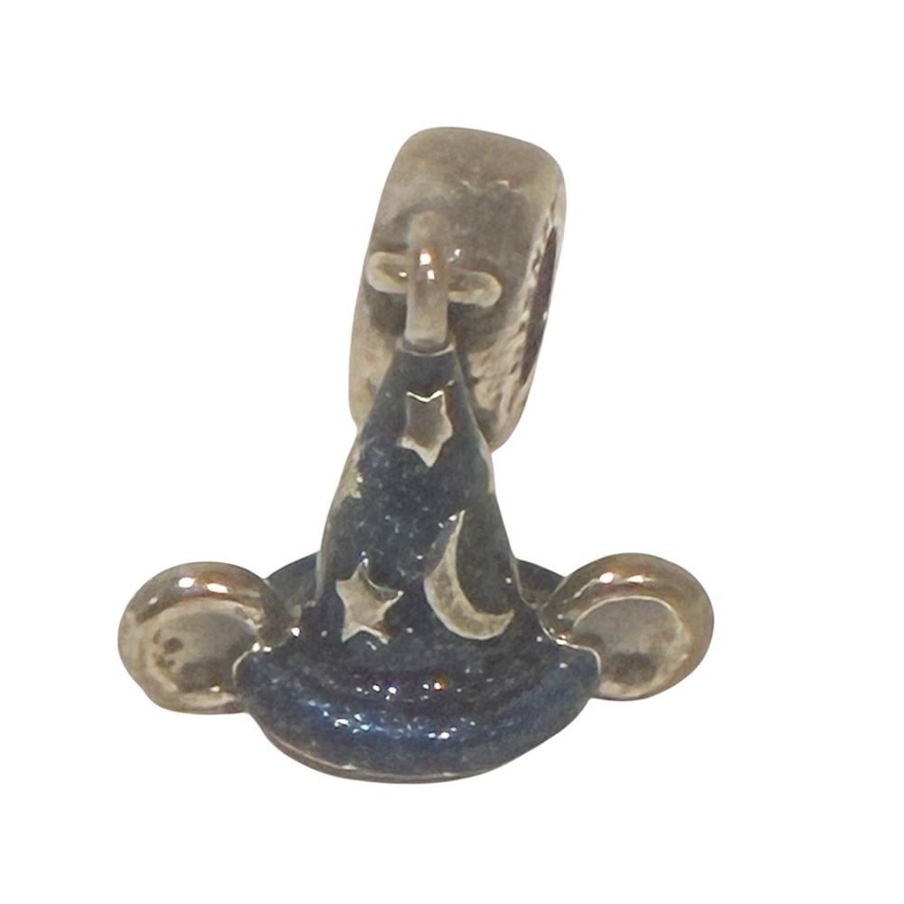 Disney Parks Pandora 925 Sorcerer Mickey Hat Dangle Charm Exclusive Cap Sterling